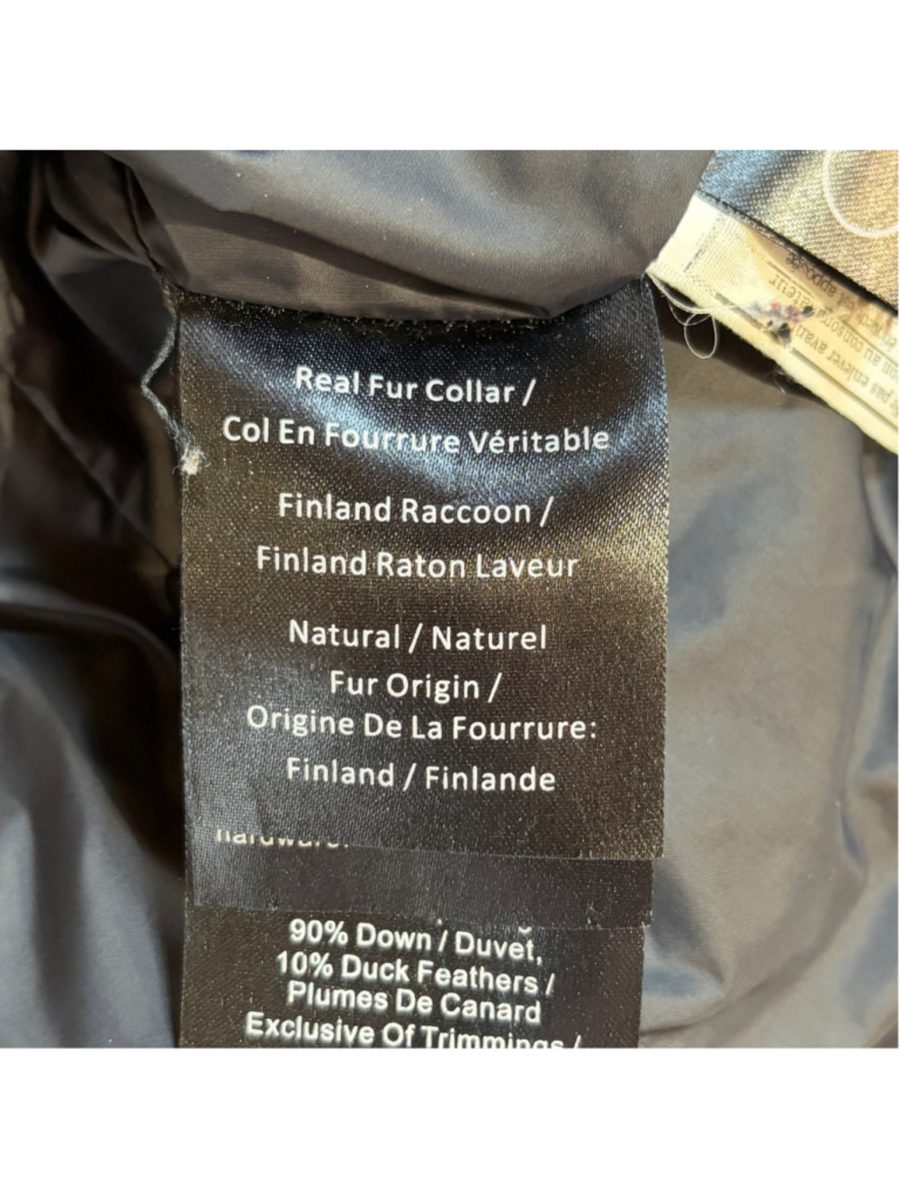 Danier Leather Puffer Coat Women’s Small Black Racoon Fur Collar Down Fill Belt - Picture 8 of 11